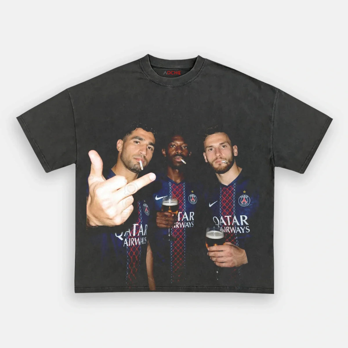 Achraf Hakimi&Ousmane Dembélé&Khvicha Kvaratskhelia 2026 Tee 1