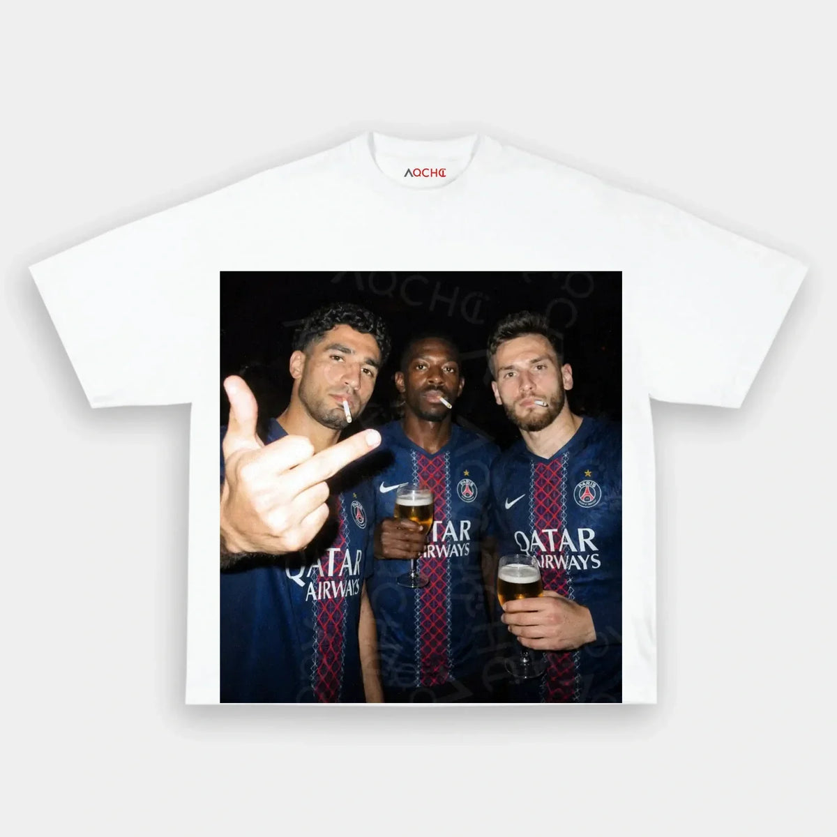 Achraf Hakimi&Ousmane Dembélé&Khvicha Kvaratskhelia 2026 Tee 1